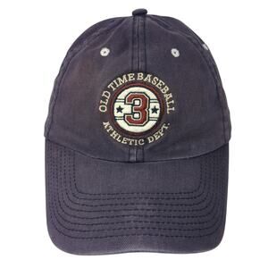 Old Time Baseball Athletic Dept. Baseball Cap Blue OS Adjustable Embroidered